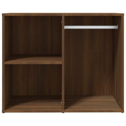 Kledingkast 80x40x65 cm bewerkt hout bruin eikenkleur