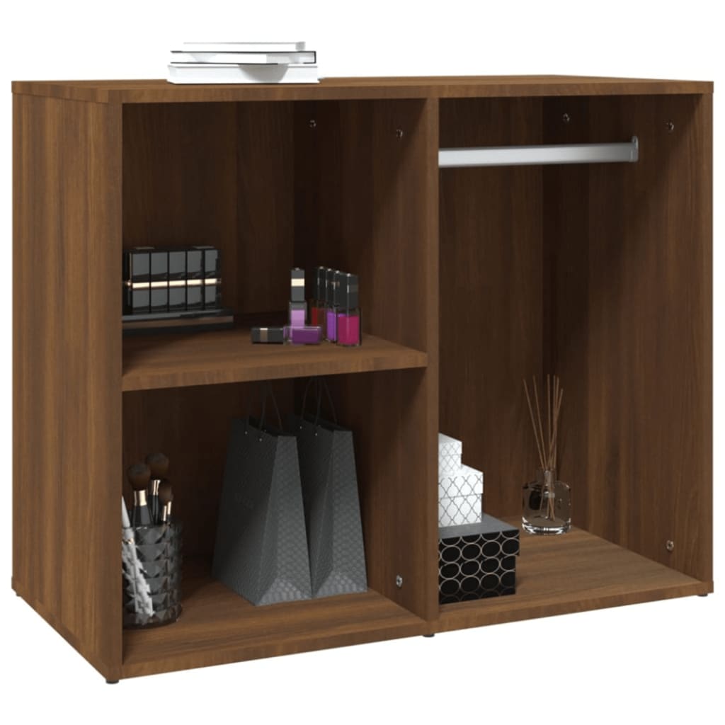 Kledingkast 80x40x65 cm bewerkt hout bruin eikenkleur