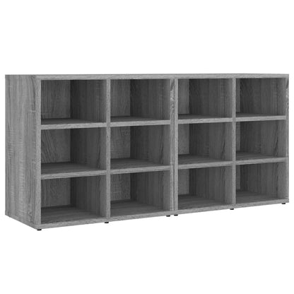 Schoenenkasten 2 st 52,5x30x50 cm grijs sonoma eikenkleurig