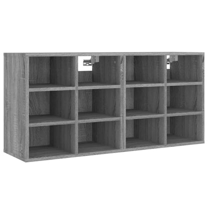 Schoenenkasten 2 st 52,5x30x50 cm grijs sonoma eikenkleurig