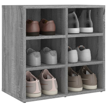 Schoenenkasten 2 st 52,5x30x50 cm grijs sonoma eikenkleurig