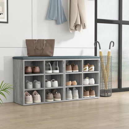 Schoenenkasten 2 st 52,5x30x50 cm grijs sonoma eikenkleurig