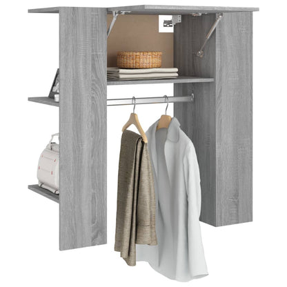 Halmeubel 97,5x37x99 cm bewerkt hout grijs sonoma eikenkleurig