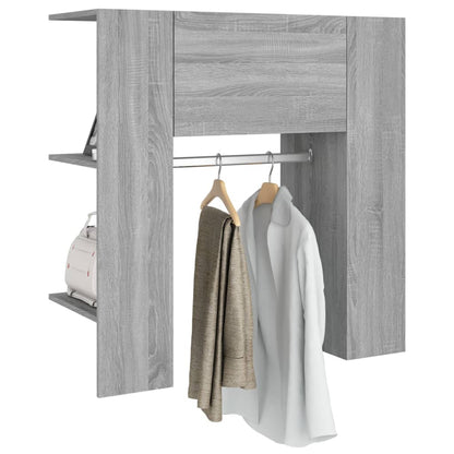 Halmeubel 97,5x37x99 cm bewerkt hout grijs sonoma eikenkleurig