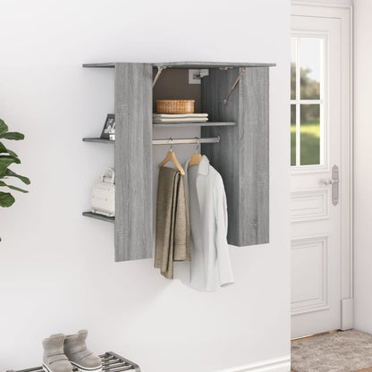 Halmeubel 97,5x37x99 cm bewerkt hout grijs sonoma eikenkleurig
