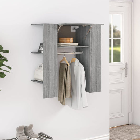 Halmeubel 97,5x37x99 cm bewerkt hout grijs sonoma eikenkleurig
