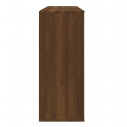 Wandkast 80x33x80 cm bewerkt hout bruin eikenkleur