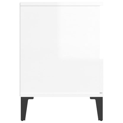 Nachtkastjes 2 st 40x35x50 cm hoogglans wit