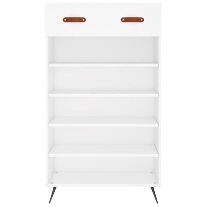 Schoenenkast 60x35x105 cm bewerkt hout wit