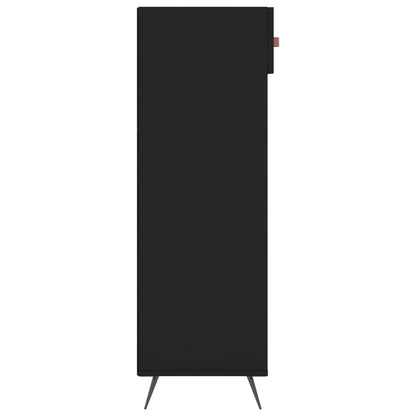 Schoenenkast 60x35x105 cm bewerkt hout zwart