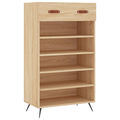 Schoenenkast 60x35x105 cm bewerkt hout sonoma eikenkleurig