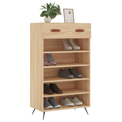 Schoenenkast 60x35x105 cm bewerkt hout sonoma eikenkleurig