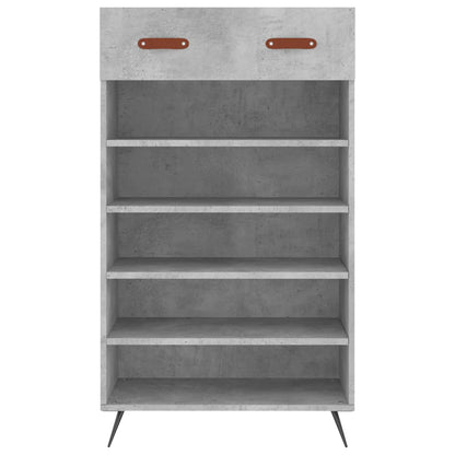 Schoenenkast 60x35x105 cm bewerkt hout betongrijs