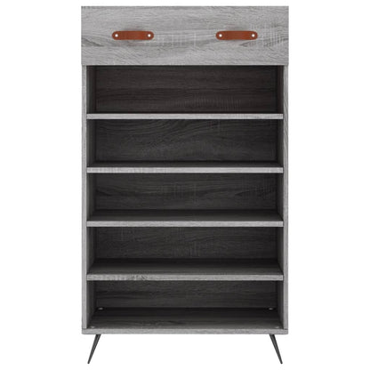 Schoenenkast 60x35x105 cm bewerkt hout grijs sonoma eikenkleur