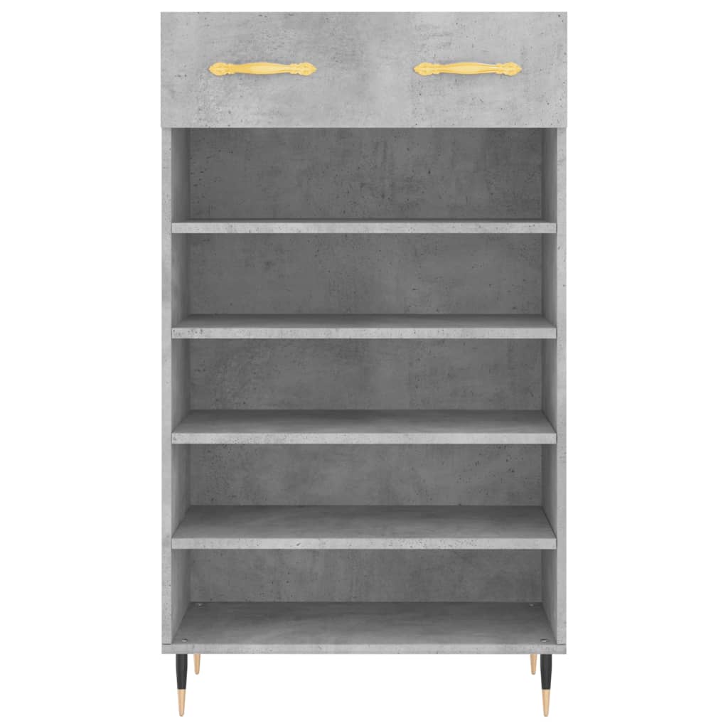 Schoenenkast 60x35x105 cm bewerkt hout betongrijs