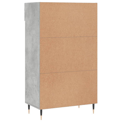 Schoenenkast 60x35x105 cm bewerkt hout betongrijs