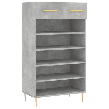 Schoenenkast 60x35x105 cm bewerkt hout betongrijs