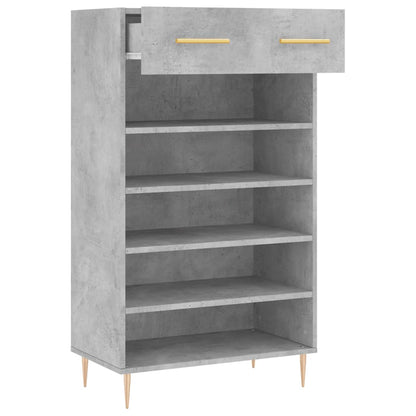 Schoenenkast 60x35x105 cm bewerkt hout betongrijs