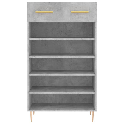 Schoenenkast 60x35x105 cm bewerkt hout betongrijs