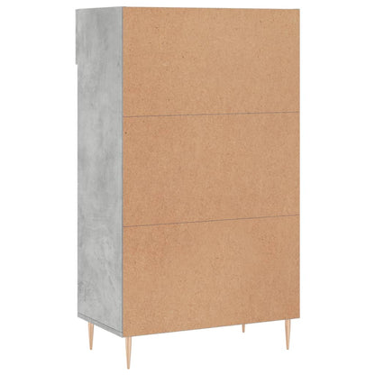 Schoenenkast 60x35x105 cm bewerkt hout betongrijs
