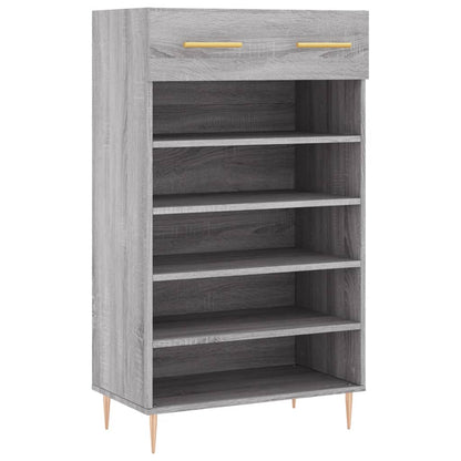 Schoenenkast 60x35x105 cm bewerkt hout grijs sonoma eikenkleur