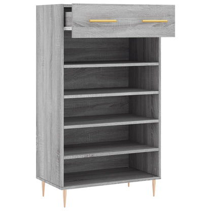 Schoenenkast 60x35x105 cm bewerkt hout grijs sonoma eikenkleur