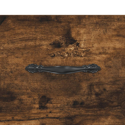 Schoenenkast 60x35x105 cm bewerkt hout gerookt eikenkleurig