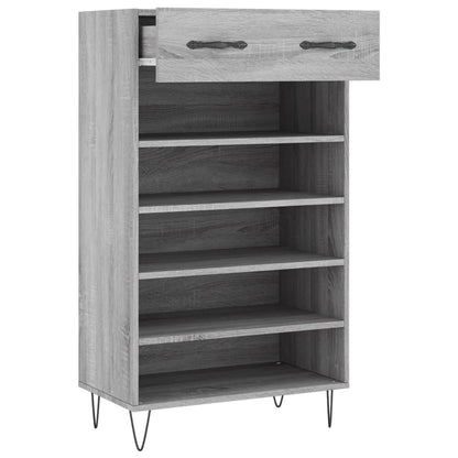 Schoenenkast 60x35x105 cm bewerkt hout grijs sonoma eikenkleur