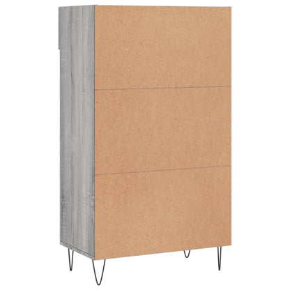 Schoenenkast 60x35x105 cm bewerkt hout grijs sonoma eikenkleur