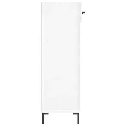 Schoenenkast 60x35x105 cm bewerkt hout hoogglans wit