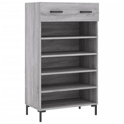 Schoenenkast 60x35x105 cm bewerkt hout grijs sonoma eikenkleur