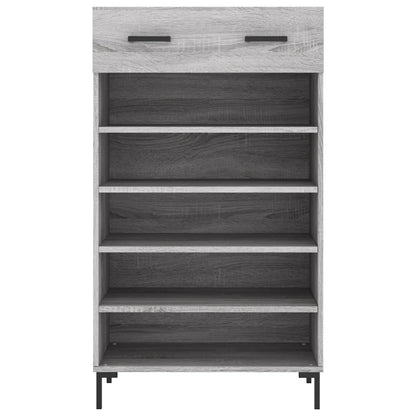 Schoenenkast 60x35x105 cm bewerkt hout grijs sonoma eikenkleur