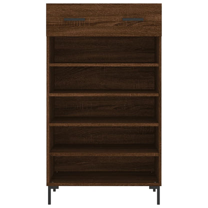 Schoenenkast 60x35x105 cm bewerkt hout bruin eikenkleur