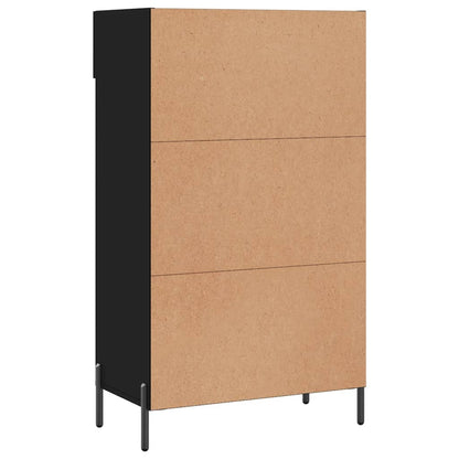 Schoenenkast 60x35x105 cm bewerkt hout zwart