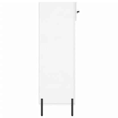Schoenenkast 60x35x105 cm bewerkt hout hoogglans wit