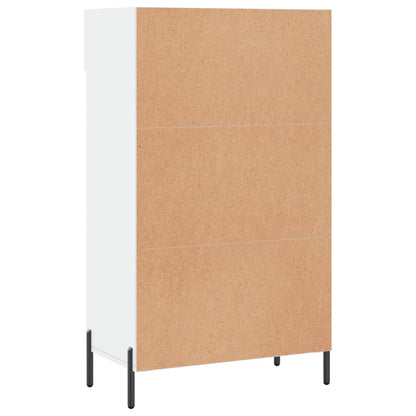 Schoenenkast 60x35x105 cm bewerkt hout hoogglans wit