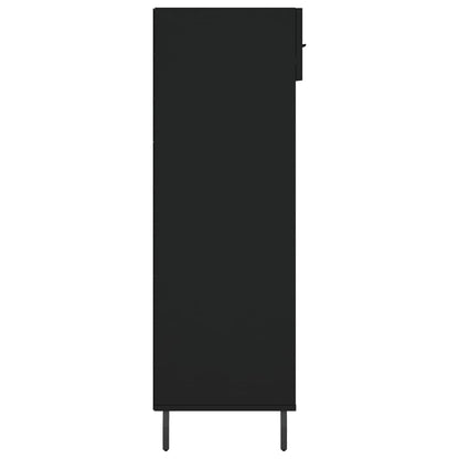 Schoenenkast 60x35x105 cm bewerkt hout zwart