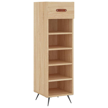 Schoenenkast 30x35x105 cm bewerkt hout sonoma eikenkleurig
