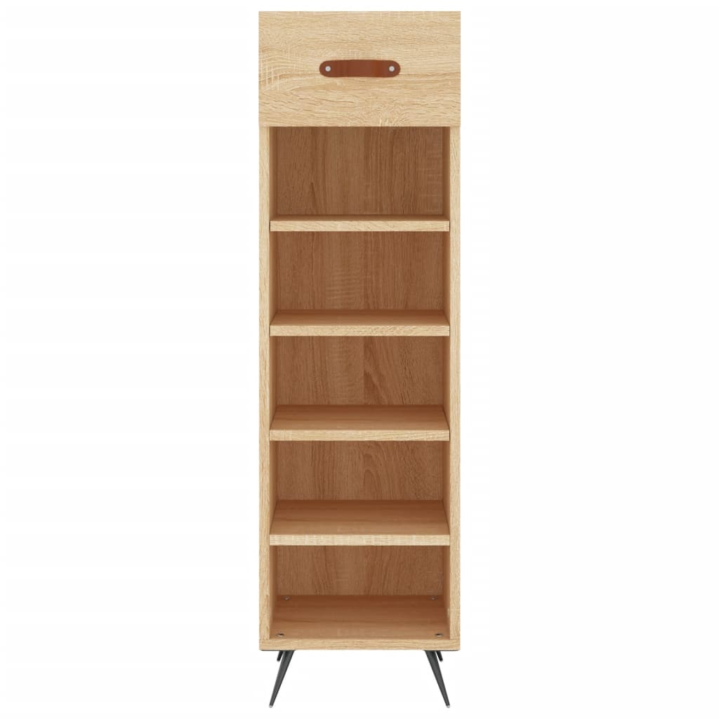 Schoenenkast 30x35x105 cm bewerkt hout sonoma eikenkleurig