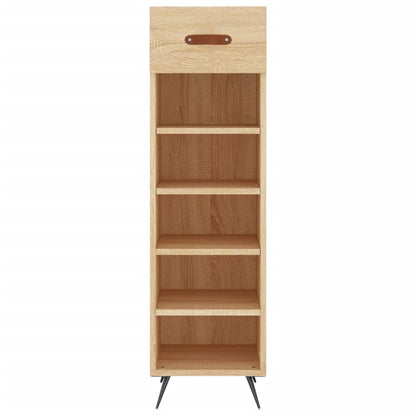 Schoenenkast 30x35x105 cm bewerkt hout sonoma eikenkleurig