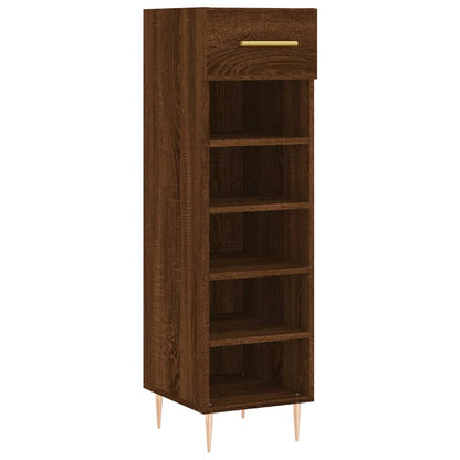 Schoenenkast 30x35x105 cm bewerkt hout bruin eikenkleur