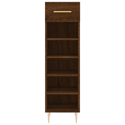 Schoenenkast 30x35x105 cm bewerkt hout bruin eikenkleur