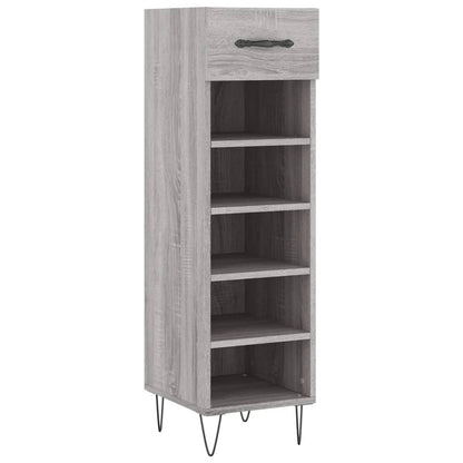 Schoenenkast 30x35x105 cm bewerkt hout grijs sonoma eikenkleur