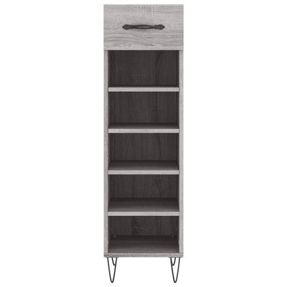 Schoenenkast 30x35x105 cm bewerkt hout grijs sonoma eikenkleur