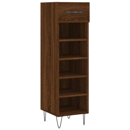 Schoenenkast 30x35x105 cm bewerkt hout bruin eikenkleur