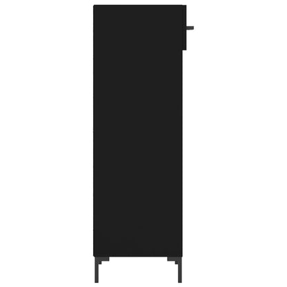 Schoenenkast 30x35x105 cm bewerkt hout zwart