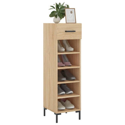 Schoenenkast 30x35x105 cm bewerkt hout sonoma eikenkleurig
