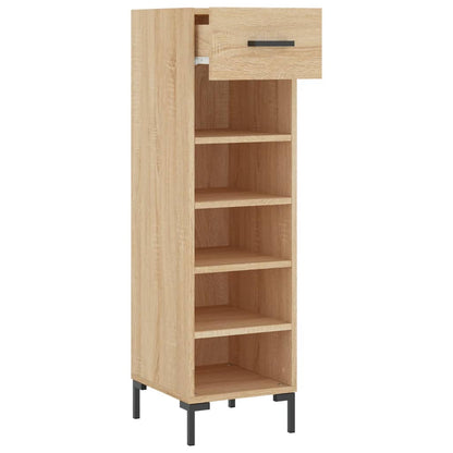 Schoenenkast 30x35x105 cm bewerkt hout sonoma eikenkleurig