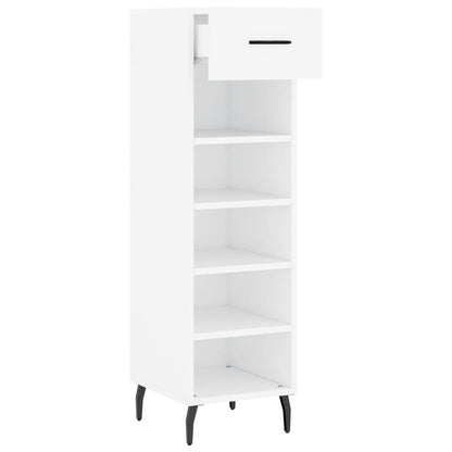 Schoenenkast 30x35x105 cm bewerkt hout wit