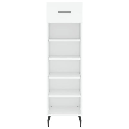 Schoenenkast 30x35x105 cm bewerkt hout wit